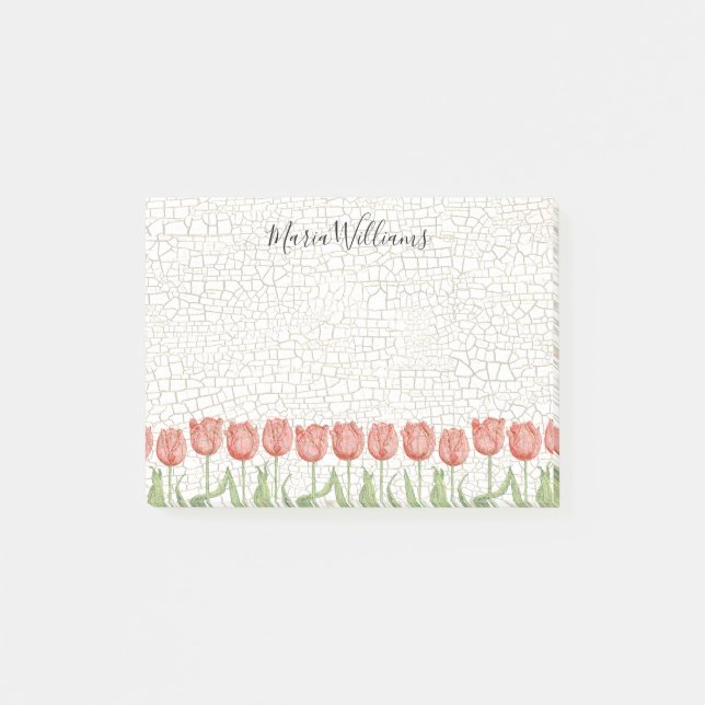 Tulip Garden 4x3 Post-it Klebezettel (Vorderseite)