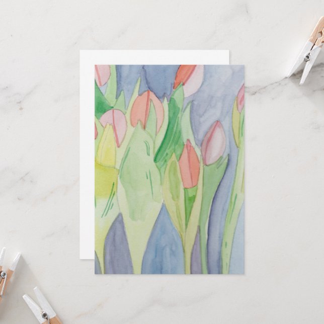 Tulip Garden Einladung (Vorderseite/Rückseite Beispiel)
