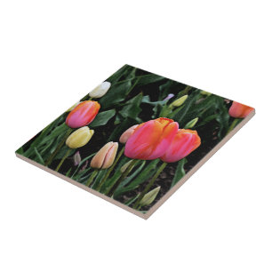 "TULIP GARDEN" KERAMIK TITEL/TRIVET FLIESE