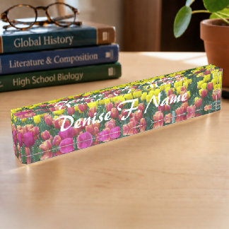 Tulip Garden Personalisiert Namensplakette