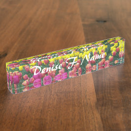 Tulip Garden Personalisiert Namensplakette
