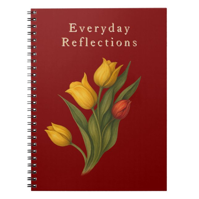 Tulip Garden Reflections — Luxe Journal Notizblock (Vorderseite)