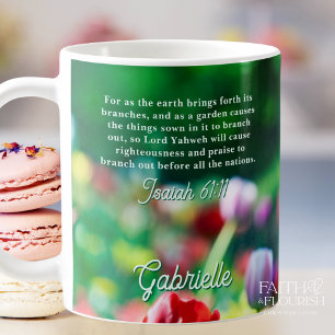 Tulip Garden Scripting Personalisiert Kaffeetasse