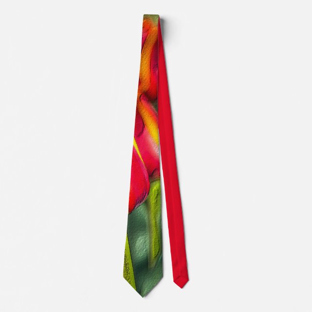 Tulip Garden Textured Neck Tie Krawatte (Vorderseite)