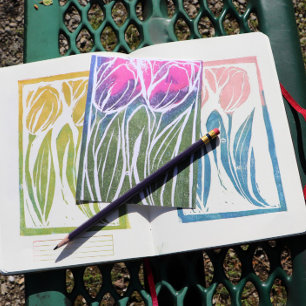 Tulip Garening Art Postkarte