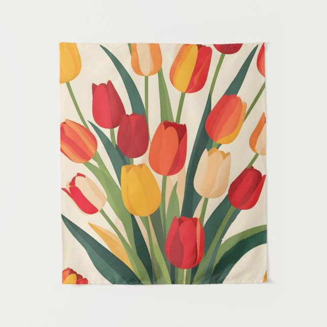 Tulip Glow-Up Wandteppich (Vorderseite)