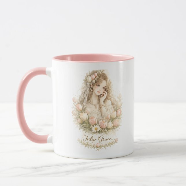 Tulip Grace Floral Mädchen Tasse (Links)