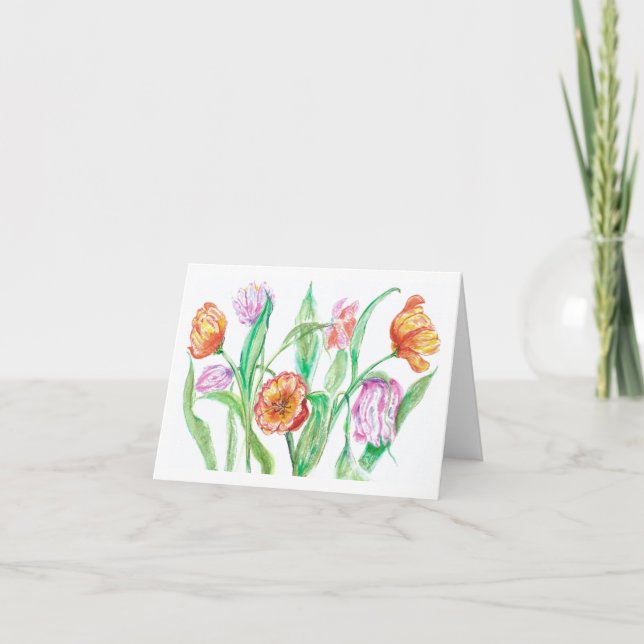 Tulip Greeting Card von Kim Lester Dankeskarte (Vorderseite)