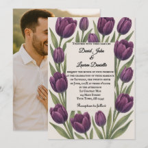 Tulip Heirloom Foto Hochzeit Einladung