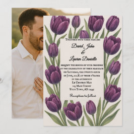 Tulip Heirloom Foto Hochzeit Einladung