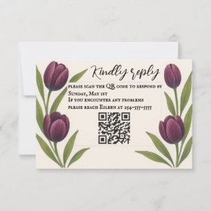 Tulip Heirloom QR Code RSVP Karte
