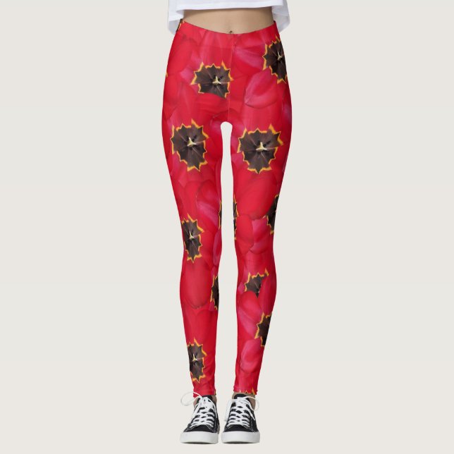 Tulip-Hintergrund-Leggings Leggings (Vorderseite)