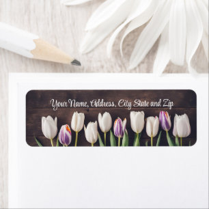 Tulip Hübsche Blume Wood Country Rücksendeadresse