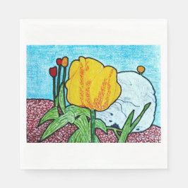 Tulip in Garden Paper Napkin Serviette