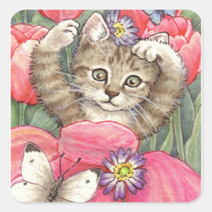 Tulip Kitten Aufkleber