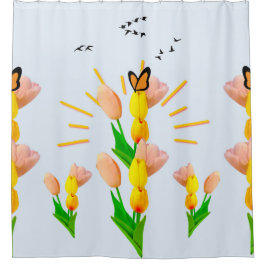 Tulip Kombinationsfloral Duschvorhang