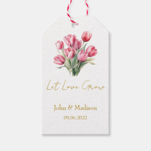 Tulip   Lass Liebe wachsen Hochzeitssamen  Geschenkanhänger