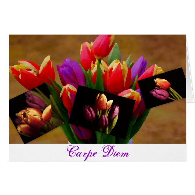 Tulip Liebe Carpe Diem Card (Vorderseite (Horizontal))
