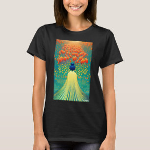 Tulip Lily Blume Spring Meadow Green Natural Gard T-Shirt