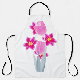 Tulip Lily Floral Schürze
