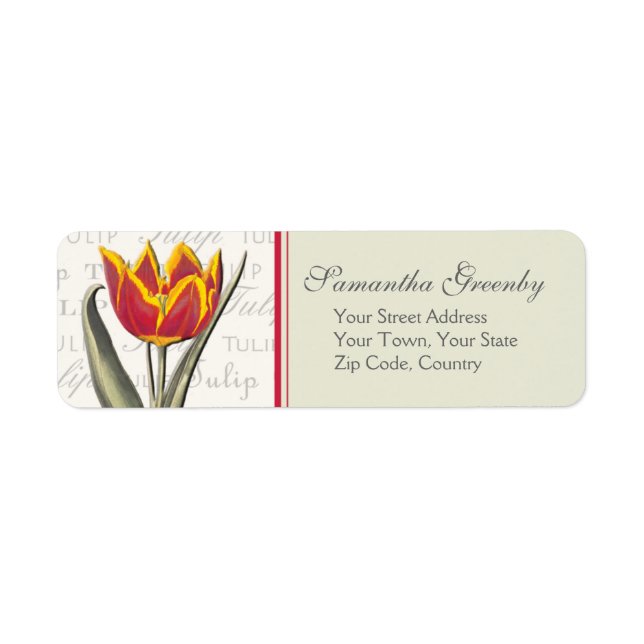 Tulip Lover's eleganter Vintager Stil (Vorne)