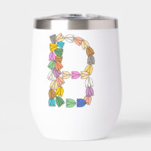 Tulip mit mehrfarbigem Buchstaben "B"