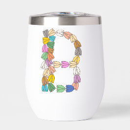 Tulip mit mehrfarbigem Buchstaben "B"