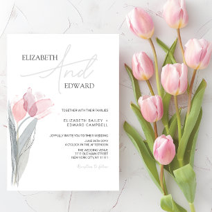 Tulip Moderne Minimalistische, elegante Typografie Einladung