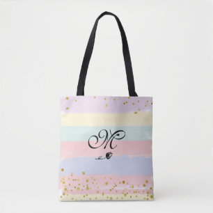 *~* Tulip Monogramm Doodle Gold Glitzer Pastell