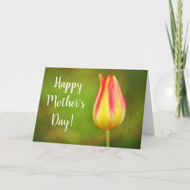 Tulip Mother's Day Scripture Card Karte (Vorderseite)