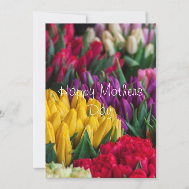 Tulip Mothes Day Card Einladung (Vorderseite)