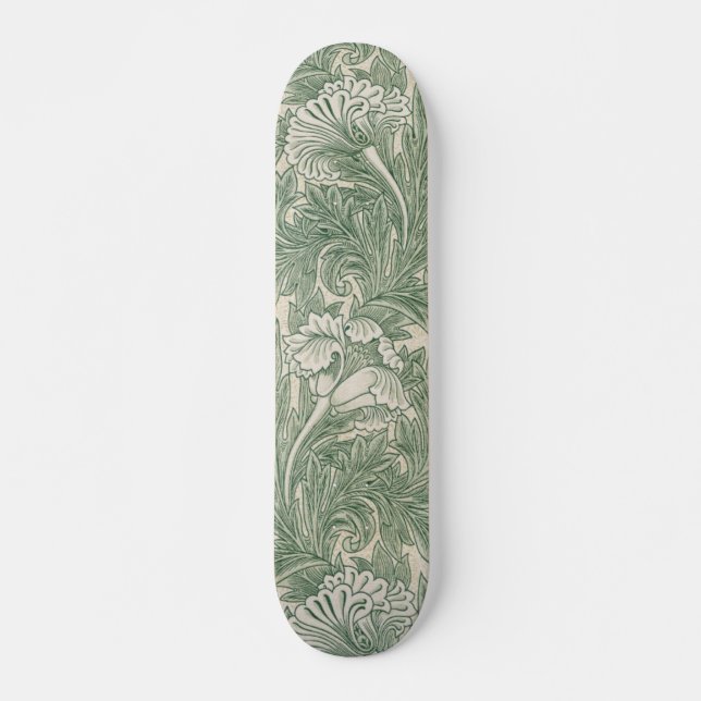 Tulip-Muster von William Morris Skateboard (Vorne)