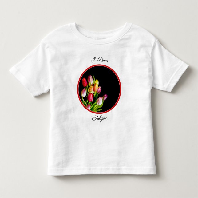 Tulip Painting - Original Blume Art Kleinkind T-sh Kleinkind T-shirt (Vorderseite)