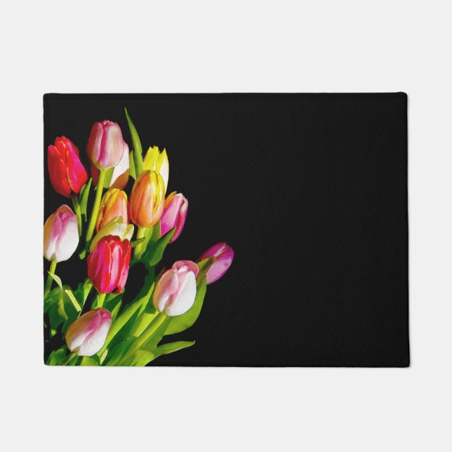 Tulip Painting - Original Blume Kunst Fußmatte (Vorderseite)
