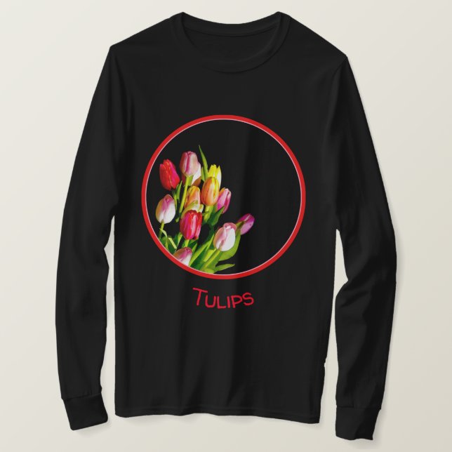 Tulip Painting - Original Blume Kunst T-Shirt (Design vorne)