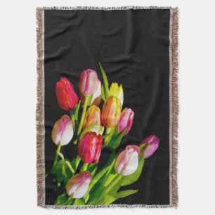 Tulip Painting - Original Flower Art Decke
