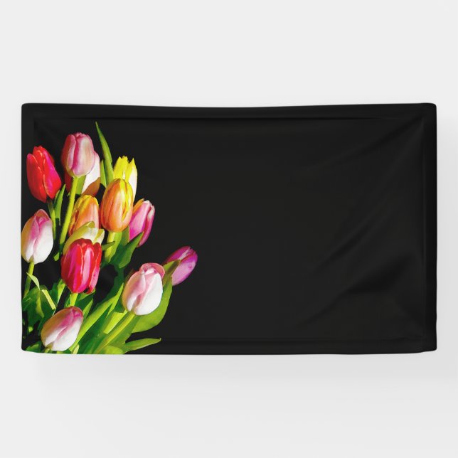 Tulip Painting - Originelle Blume Kunst Banner (Horizontal)
