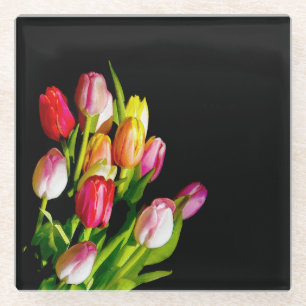 Tulip Painting - Originelle Blume Kunst Glasuntersetzer