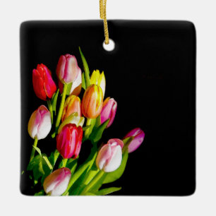 Tulip Painting - Originelle Blume Kunst Keramikornament