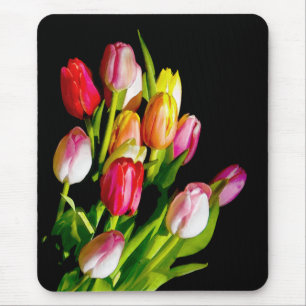 Tulip Painting - Originelle Blume Kunst Mousepad