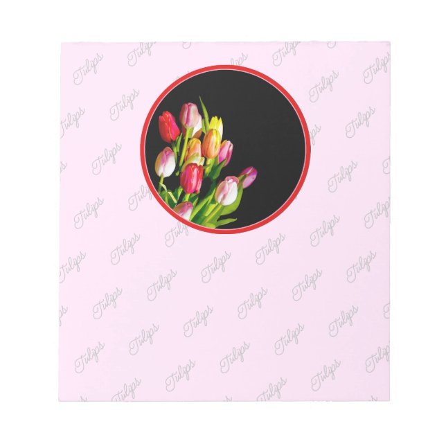 Tulip Painting - Originelle Blume Kunst Notizblock (Vorderseite)