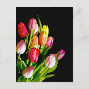Tulip Painting - Originelle Blume Kunst Postkarte