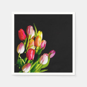 Tulip Painting - Originelle Blume Kunst Serviette