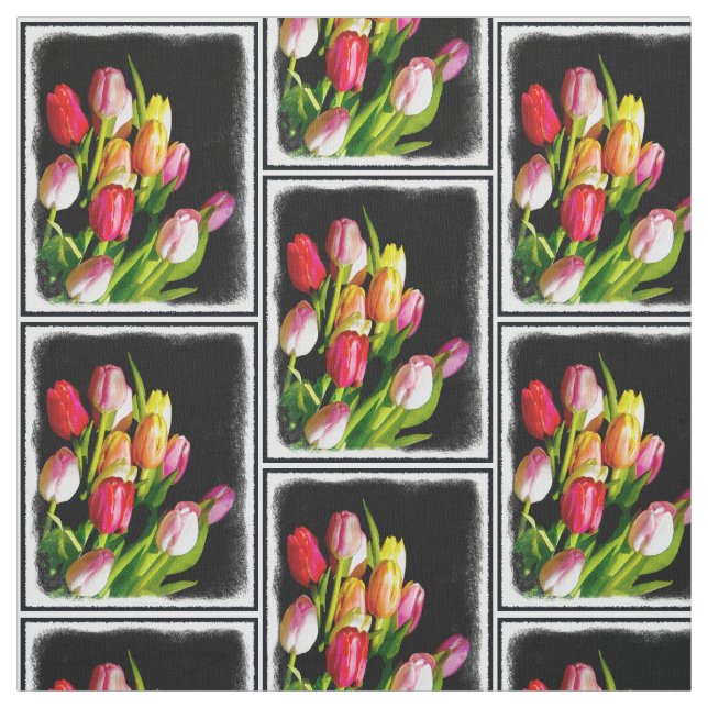 Tulip Painting - Originelle Blume Kunst Stoff (Muster)