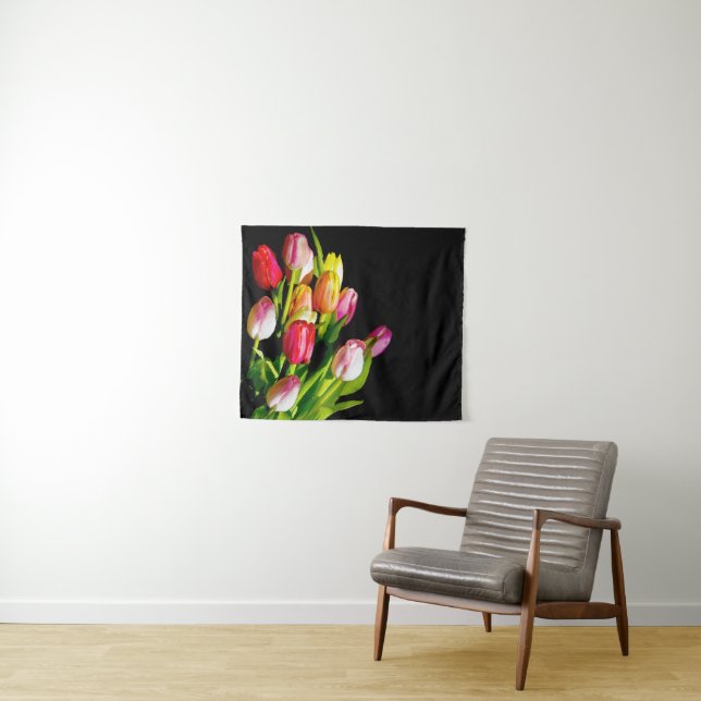 Tulip Painting - Originelle Blume Kunst Wandteppich (Beispiel (Horizontal))