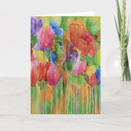 Tulip Palooza Blank Card Karte