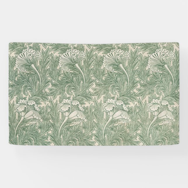 Tulip Pattern (von William Morris) Banner (Horizontal)