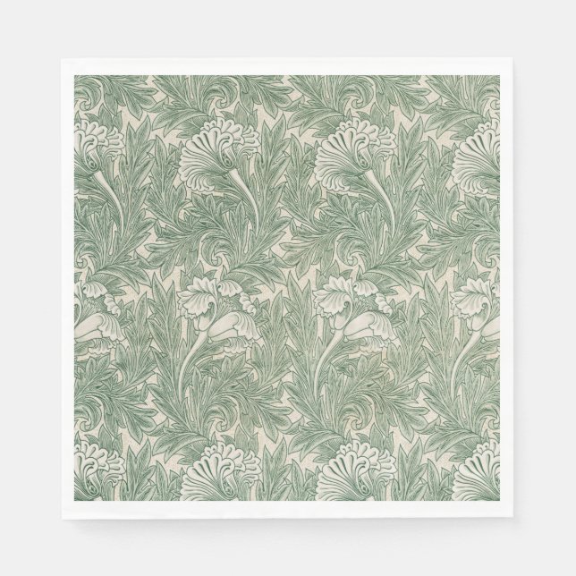 Tulip Pattern (von William Morris) Serviette (Vorderseite)