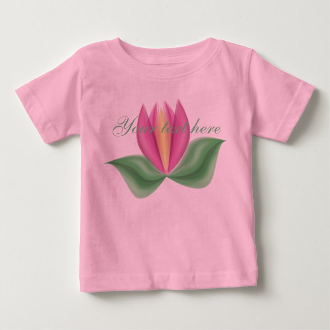 Tulip Personalisiert Romper Baby T-shirt (Vorderseite)