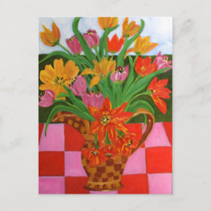 Tulip Picnic Art von Susan Payne-Trutna Postkarte